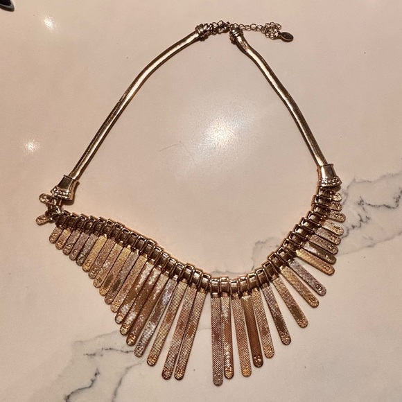 ALDO Polished and Textured with Numbers Gold Toned Necklace - Picture 6 of 14